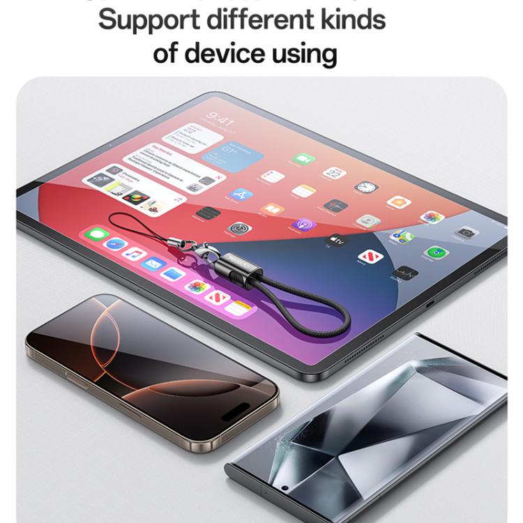 Yesido CA177 Portable Strip PD60W Type-C to Type-C Zinc Alloy Data Cable, Length: 20cm(Black) - USB-C & Type-C Cable by Yesido | Online Shopping UK | buy2fix