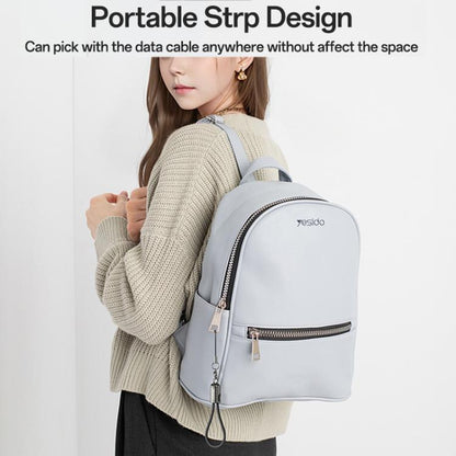 Yesido CA177 Portable Strip PD60W Type-C to Type-C Zinc Alloy Data Cable, Length: 20cm(Black) - USB-C & Type-C Cable by Yesido | Online Shopping UK | buy2fix