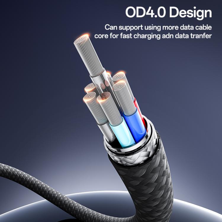 Yesido CA177 Portable Strip PD60W Type-C to Type-C Zinc Alloy Data Cable, Length: 20cm(Black) - USB-C & Type-C Cable by Yesido | Online Shopping UK | buy2fix