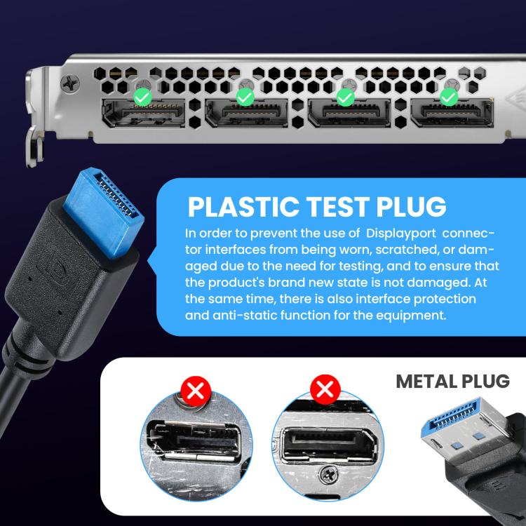 DisplayPort 8K DP1.4 Male to Male Connection Cable for Device Testing, Length:1m -  by buy2fix | Online Shopping UK | buy2fix