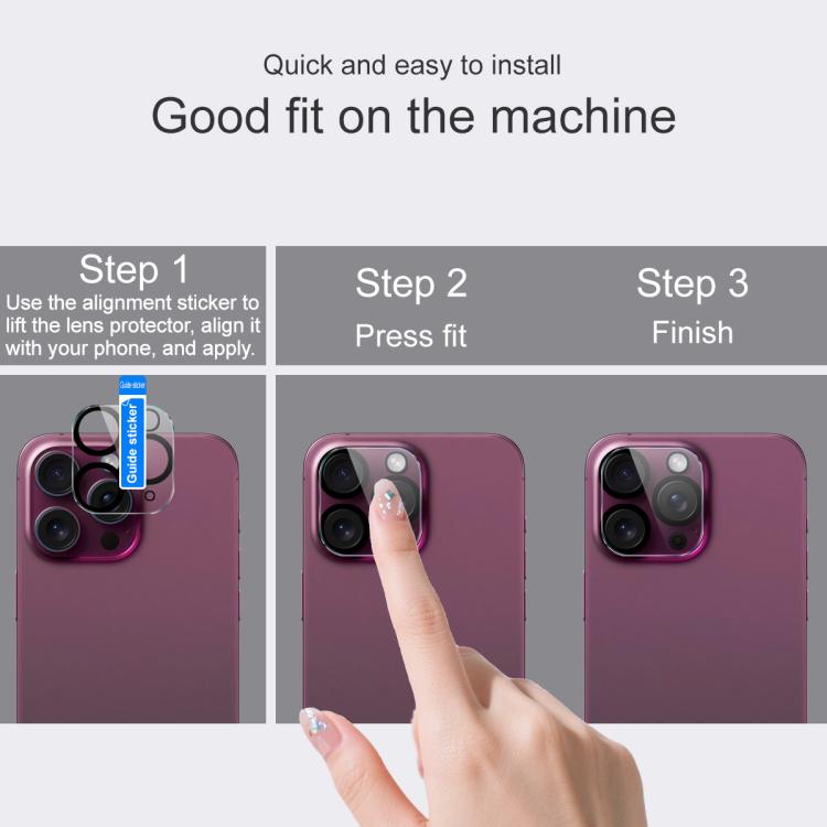 For iPhone 17 Pro Max IMAK High Definition Integrated Rear Camera Glass Lens Film, Black Eye Design - iPhone 17 Pro Max Tempered Glass by imak | Online Shopping UK | buy2fix