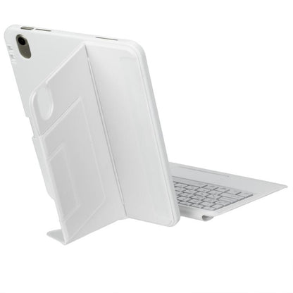 For iPad 2025 / 2022 Holder Floating Detachable Backlight Keyboard Tablet Leather Case with Touchpad(White) - Universal by buy2fix | Online Shopping UK | buy2fix