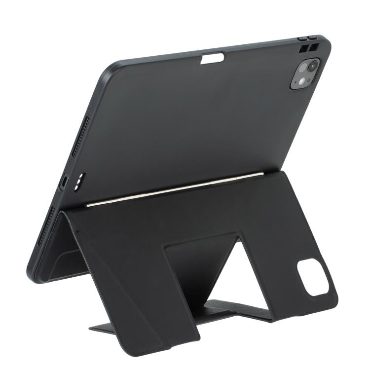 For iPad Air 11 2025 / 2024 / Air 5 / Air 4 Holder Floating Detachable Backlight Keyboard Tablet Leather Case with Touchpad(Black) - For iPad Air by buy2fix | Online Shopping UK | buy2fix