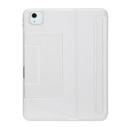 For iPad Air 11 2025 / 2024 / Air 5 / Air 4 Holder Floating Detachable Backlight Keyboard Tablet Leather Case with Touchpad(White) - For iPad Air by buy2fix | Online Shopping UK | buy2fix