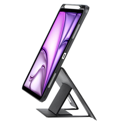 For iPad Air 13 2025 / 2024 / iPad Pro 12.9 Holder Floating Detachable Backlight Keyboard Tablet Leather Case with Touchpad(Black) - For iPad Air by buy2fix | Online Shopping UK | buy2fix