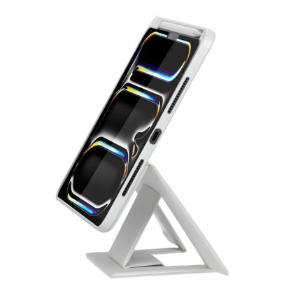 For iPad Pro 11 2024 Holder Floating Detachable Backlight Keyboard Tablet Leather Case with Touchpad(White) - For iPad Pro by buy2fix | Online Shopping UK | buy2fix