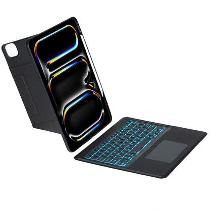 For iPad Pro 13 2024 Holder Floating Detachable Backlight Keyboard Tablet Leather Case with Touchpad(Black) - For iPad Pro by buy2fix | Online Shopping UK | buy2fix
