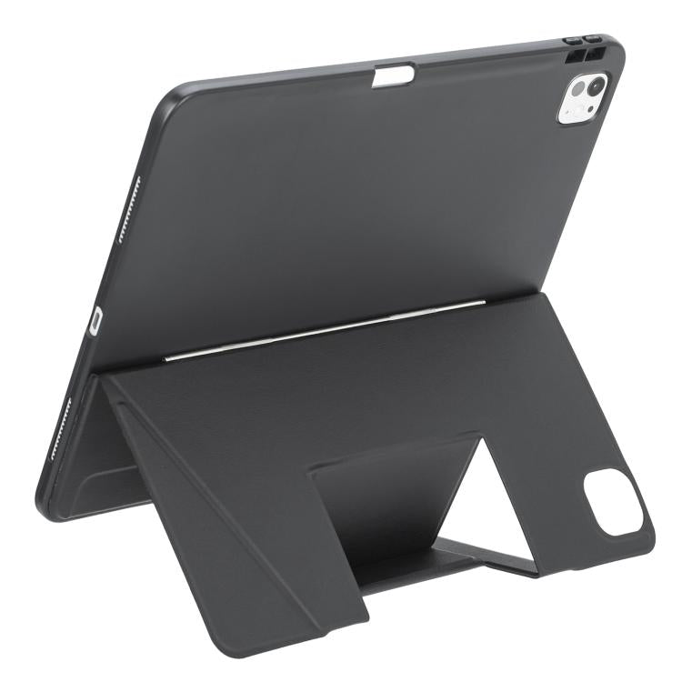 For iPad Pro 13 2024 Holder Floating Detachable Backlight Keyboard Tablet Leather Case with Touchpad(Black) - For iPad Pro by buy2fix | Online Shopping UK | buy2fix
