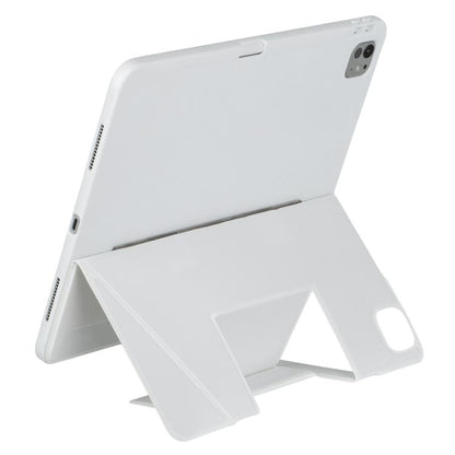 For iPad Pro 13 2024 Holder Floating Detachable Backlight Keyboard Tablet Leather Case with Touchpad(White) - For iPad Pro by buy2fix | Online Shopping UK | buy2fix