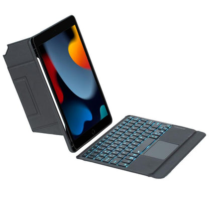 For iPad 10.2 / Air 3 10.5 / Pro 10.5 Holder Floating Detachable Backlight Keyboard Tablet Leather Case with Touchpad(Black) - For iPad Air by buy2fix | Online Shopping UK | buy2fix