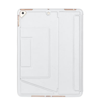 For iPad 10.2 / Air 3 10.5 / Pro 10.5 Holder Floating Detachable Backlight Keyboard Tablet Leather Case with Touchpad(White) - For iPad Air by buy2fix | Online Shopping UK | buy2fix
