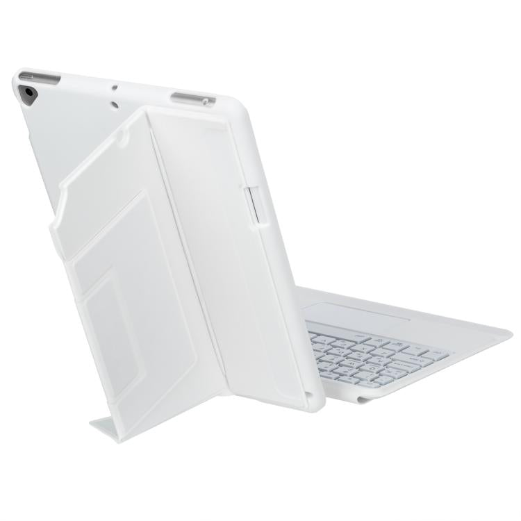 For iPad 10.2 / Air 3 10.5 / Pro 10.5 Holder Floating Detachable Backlight Keyboard Tablet Leather Case with Touchpad(White) - For iPad Air by buy2fix | Online Shopping UK | buy2fix