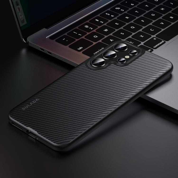 For Samsung Galaxy S25 Ultra 5G SULADA 600D Kevlar Texture PC Shockproof Phone Case(Black) - Galaxy S25 Ultra 5G Cases by SULADA | Online Shopping UK | buy2fix