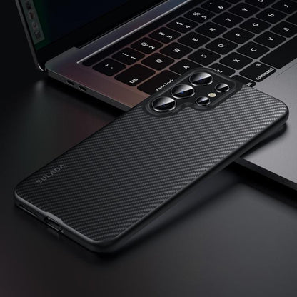 For Samsung Galaxy S25 Ultra 5G SULADA 600D Kevlar Texture PC Shockproof Phone Case(Black) - Galaxy S25 Ultra 5G Cases by SULADA | Online Shopping UK | buy2fix