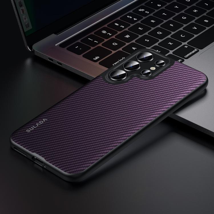 For Samsung Galaxy S25 Ultra 5G SULADA 600D Kevlar Texture PC Shockproof Phone Case(Purple) - Galaxy S25 Ultra 5G Cases by SULADA | Online Shopping UK | buy2fix