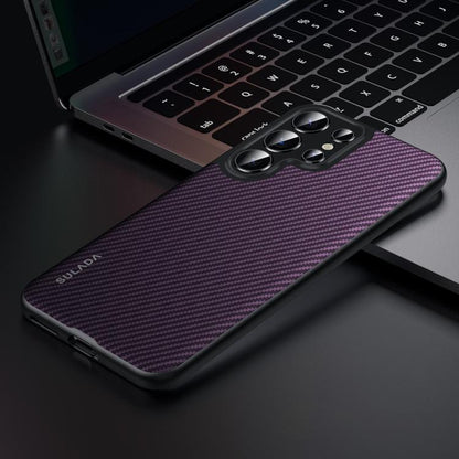 For Samsung Galaxy S25 Ultra 5G SULADA 600D Kevlar Texture PC Shockproof Phone Case(Purple) - Galaxy S25 Ultra 5G Cases by SULADA | Online Shopping UK | buy2fix