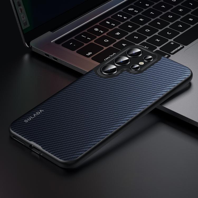 For Samsung Galaxy S25 Ultra 5G SULADA 600D Kevlar Texture PC Shockproof Phone Case(Blue) - Galaxy S25 Ultra 5G Cases by SULADA | Online Shopping UK | buy2fix