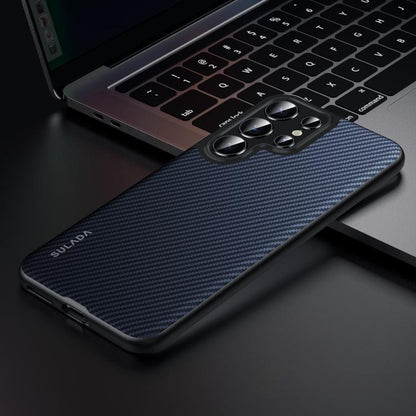 For Samsung Galaxy S25 Ultra 5G SULADA 600D Kevlar Texture PC Shockproof Phone Case(Blue) - Galaxy S25 Ultra 5G Cases by SULADA | Online Shopping UK | buy2fix