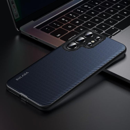 For Samsung Galaxy S25 Ultra 5G SULADA 600D Kevlar Texture PC Shockproof Phone Case(Blue) - Galaxy S25 Ultra 5G Cases by SULADA | Online Shopping UK | buy2fix