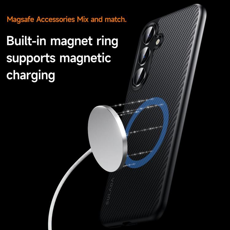 For Samsung Galaxy S25+ 5G SULADA 600D Kevlar Texture PC Shockproof Phone Case(Black) - Galaxy S25+ 5G Cases by SULADA | Online Shopping UK | buy2fix