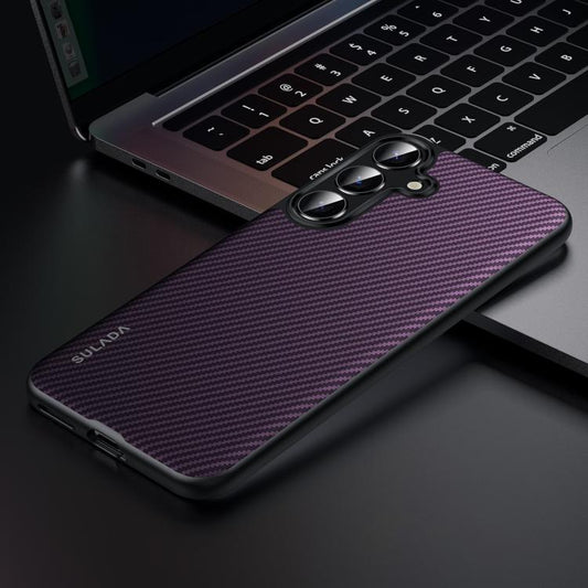 For Samsung Galaxy S25+ 5G SULADA 600D Kevlar Texture PC Shockproof Phone Case(Purple) - Galaxy S25+ 5G Cases by SULADA | Online Shopping UK | buy2fix