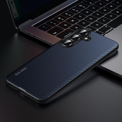 For Samsung Galaxy S25+ 5G SULADA 600D Kevlar Texture PC Shockproof Phone Case(Blue) - Galaxy S25+ 5G Cases by SULADA | Online Shopping UK | buy2fix