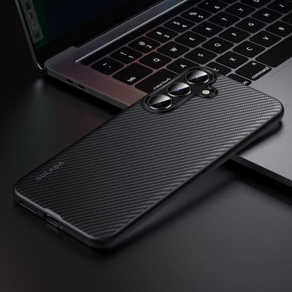 For Samsung Galaxy S25 5G SULADA 600D Kevlar Texture PC Shockproof Phone Case(Black) - Galaxy S25 5G Cases by SULADA | Online Shopping UK | buy2fix