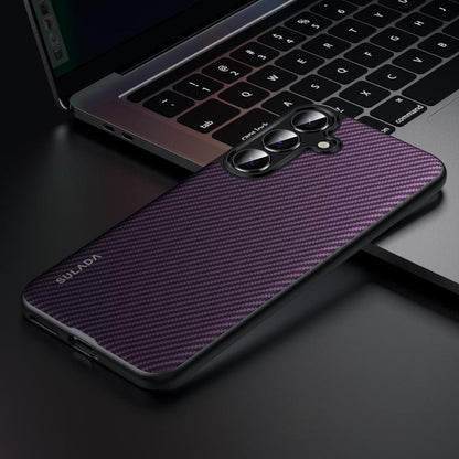 For Samsung Galaxy S25 5G SULADA 600D Kevlar Texture PC Shockproof Phone Case(Purple) - Galaxy S25 5G Cases by SULADA | Online Shopping UK | buy2fix
