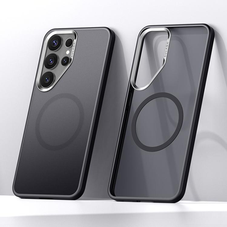 For Samsung Galaxy S25 Ultra 5G SULADA Light Sand MagSafe Magnetic PC Hybrid TPU Phone Case(Black) - Galaxy S25 Ultra 5G Cases by SULADA | Online Shopping UK | buy2fix