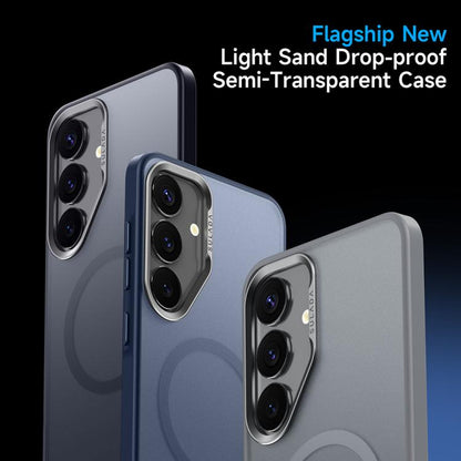 For Samsung Galaxy S25 Ultra 5G SULADA Light Sand MagSafe Magnetic PC Hybrid TPU Phone Case(Grey) - Galaxy S25 Ultra 5G Cases by SULADA | Online Shopping UK | buy2fix