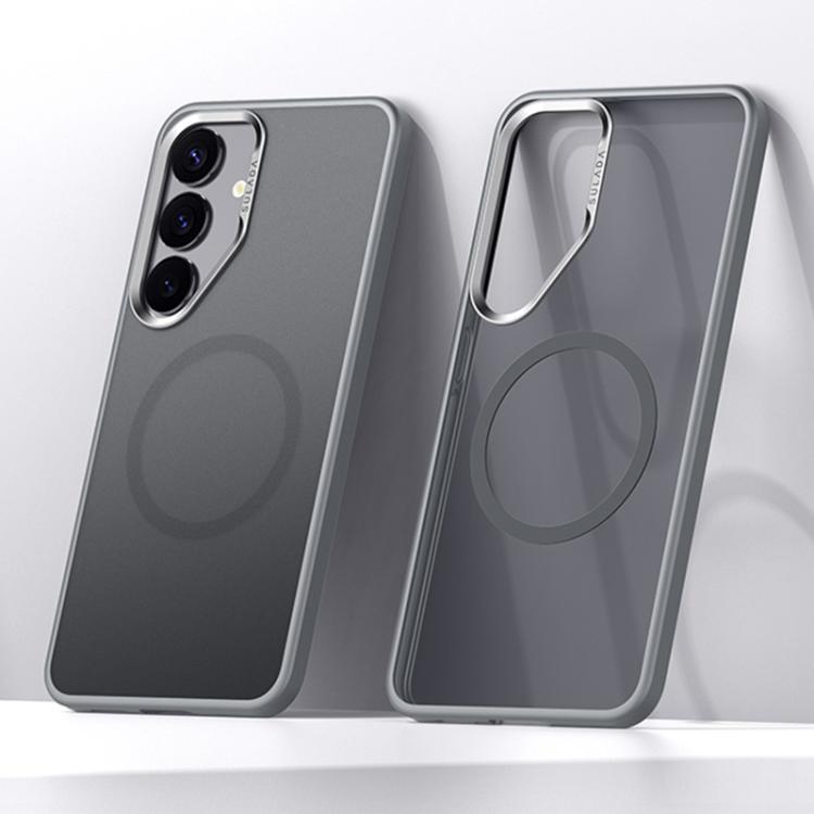 For Samsung Galaxy S25+ 5G SULADA Light Sand MagSafe Magnetic PC Hybrid TPU Phone Case(Grey) - Galaxy S25+ 5G Cases by SULADA | Online Shopping UK | buy2fix