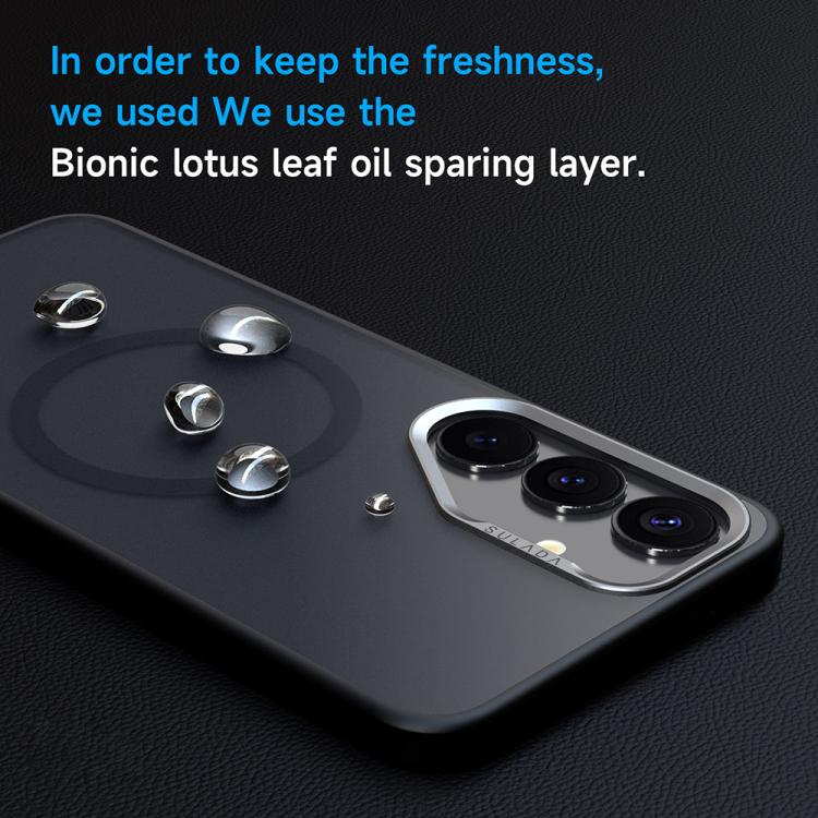 For Samsung Galaxy S25+ 5G SULADA Light Sand MagSafe Magnetic PC Hybrid TPU Phone Case(Grey) - Galaxy S25+ 5G Cases by SULADA | Online Shopping UK | buy2fix