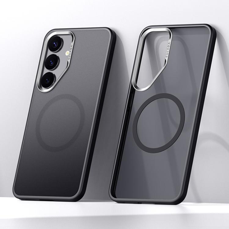 For Samsung Galaxy S25 5G SULADA Light Sand MagSafe Magnetic PC Hybrid TPU Phone Case(Black) - Galaxy S25 5G Cases by SULADA | Online Shopping UK | buy2fix