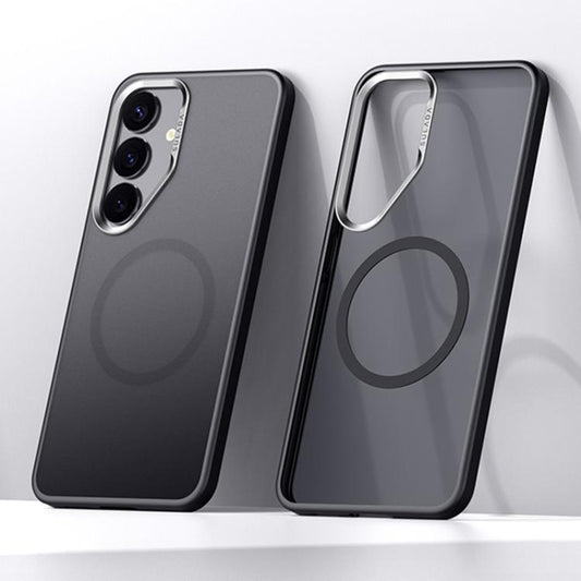 For Samsung Galaxy S25 5G SULADA Light Sand MagSafe Magnetic PC Hybrid TPU Phone Case(Black) - Galaxy S25 5G Cases by SULADA | Online Shopping UK | buy2fix