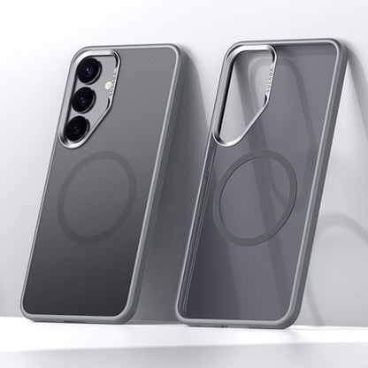 For Samsung Galaxy S25 5G SULADA Light Sand MagSafe Magnetic PC Hybrid TPU Phone Case(Grey) - Galaxy S25 5G Cases by SULADA | Online Shopping UK | buy2fix