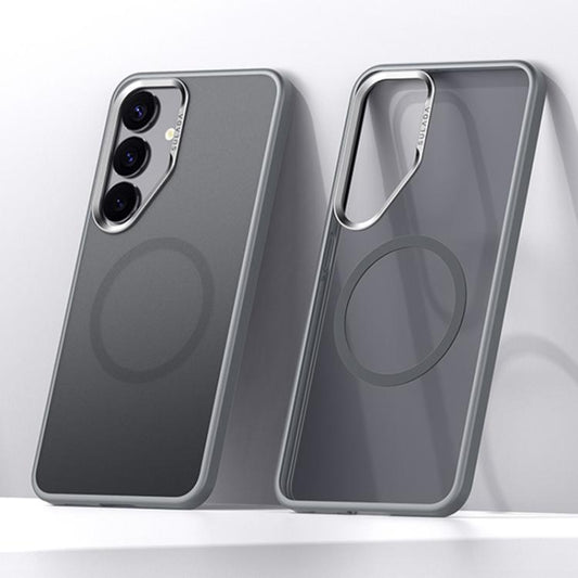 For Samsung Galaxy S25 5G SULADA Light Sand MagSafe Magnetic PC Hybrid TPU Phone Case(Grey) - Galaxy S25 5G Cases by SULADA | Online Shopping UK | buy2fix