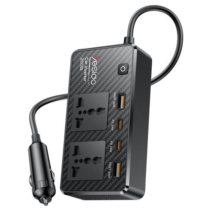 Yesido VC07 200W AC220V Multifunctional Car Inverter(Black) - Others by Yesido | Online Shopping UK | buy2fix