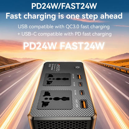 Yesido VC07 200W AC220V Multifunctional Car Inverter(Black) - Others by Yesido | Online Shopping UK | buy2fix