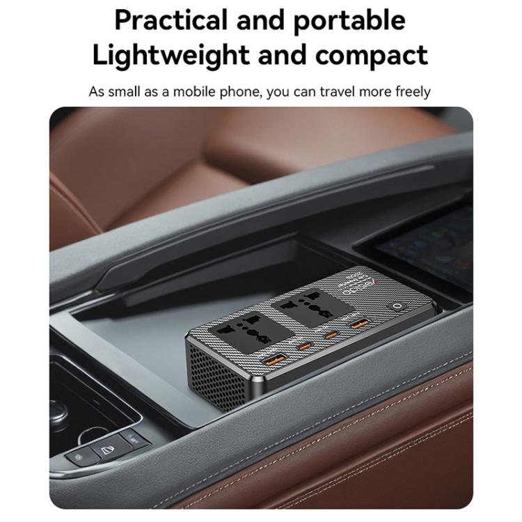 Yesido VC07 200W AC220V Multifunctional Car Inverter(Black) - Others by Yesido | Online Shopping UK | buy2fix