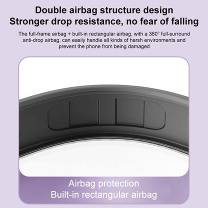 For iPhone Air Airbag MagSafe Shockproof Frosted Phone Case with Fold Holder(Grey) - iPhone Air Cases by buy2fix | Online Shopping UK | buy2fix