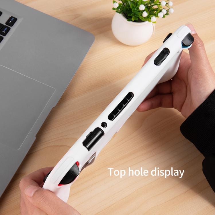 For Nintendo Switch Game Console Solid Color Silicone Full Protective Case(White) - Cases by buy2fix | Online Shopping UK | buy2fix