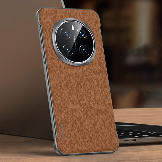 For Honor Magic7 Pro SULADA Frameless Top Layer Cowhide Leather Hybrid PC Phone Case(Brown) - Honor Cases by SULADA | Online Shopping UK | buy2fix