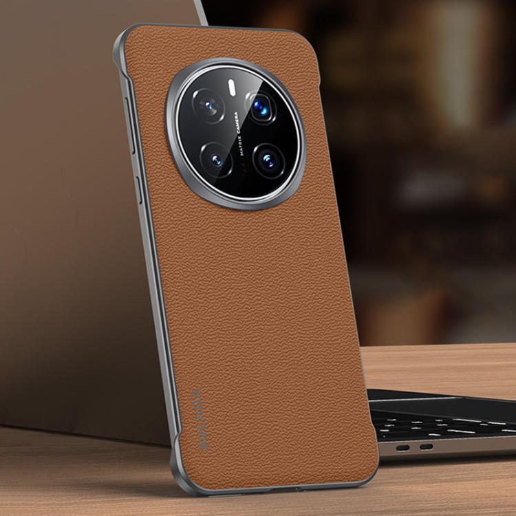 For Honor Magic7 SULADA Frameless Top Layer Cowhide Leather Hybrid PC Phone Case(Brown) - Honor Cases by SULADA | Online Shopping UK | buy2fix