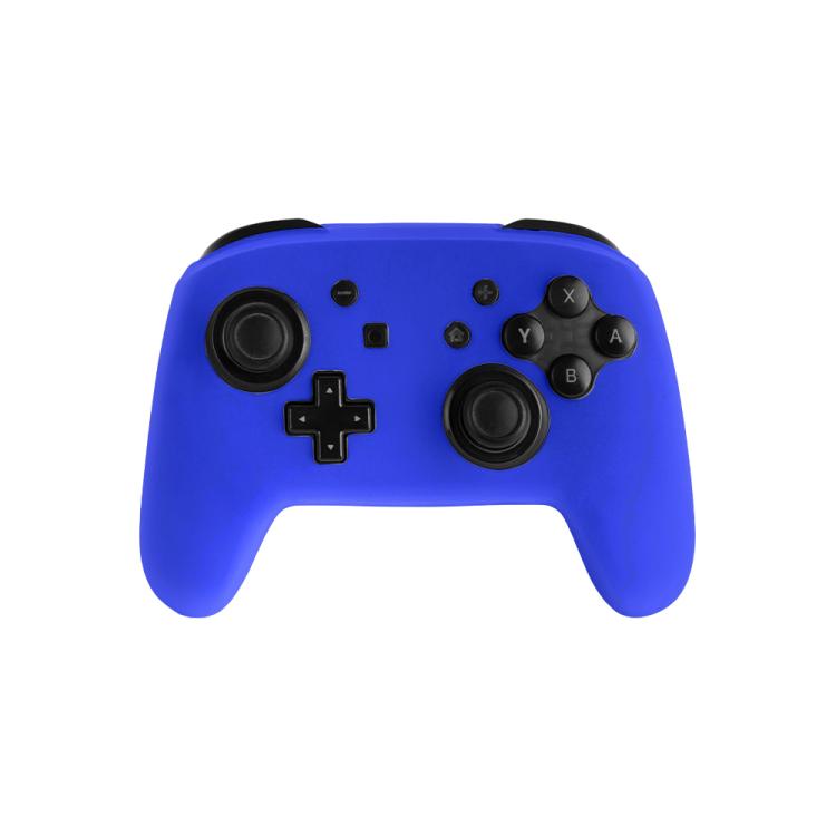 For Nintendo Switch Pro Game Handle Solid Color Silicone Protective Cover(Blue) - Cases by buy2fix | Online Shopping UK | buy2fix