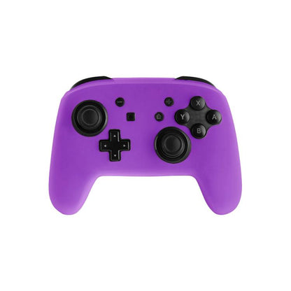 For Nintendo Switch Pro Game Handle Solid Color Silicone Protective Cover(Purple) - Cases by buy2fix | Online Shopping UK | buy2fix
