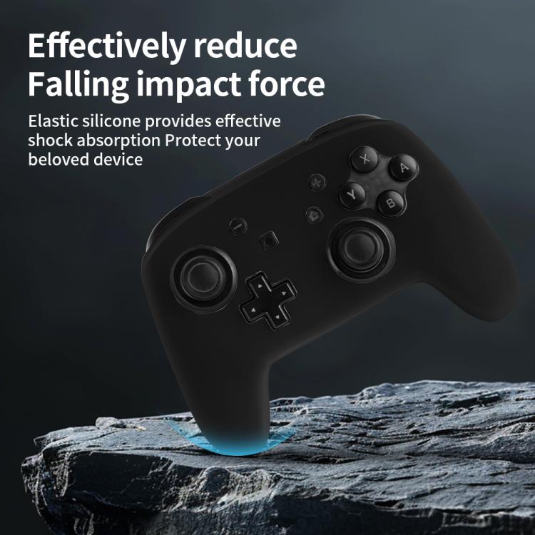 For Nintendo Switch Pro Game Handle Solid Color Silicone Protective Cover(White) - Cases by buy2fix | Online Shopping UK | buy2fix