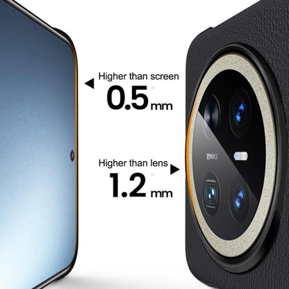 For Huawei Mate 70 SULADA Frameless Top Layer Cowhide Leather Hybrid PC Phone Case(Blue) - Huawei Cases by SULADA | Online Shopping UK | buy2fix