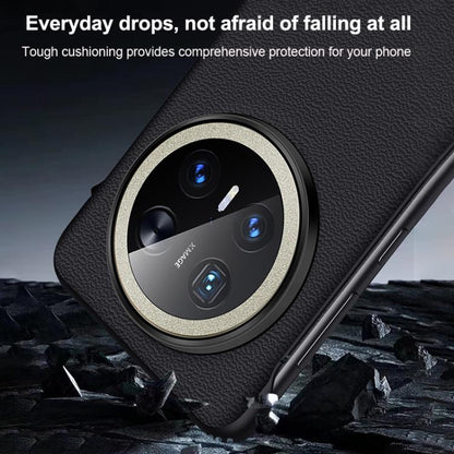 For Huawei Mate 70 SULADA Frameless Top Layer Cowhide Leather Hybrid PC Phone Case(Blue) - Huawei Cases by SULADA | Online Shopping UK | buy2fix