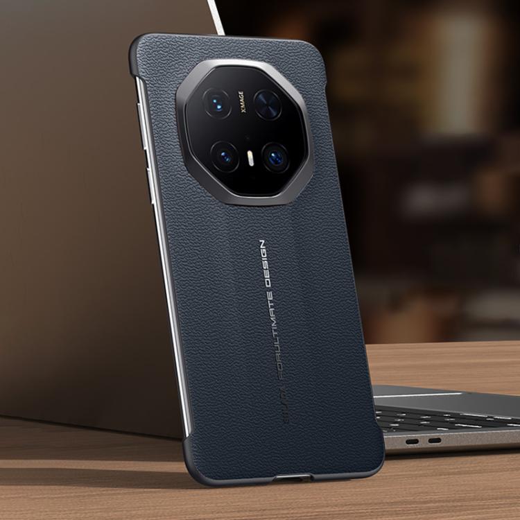 For Huawei Mate 70 RS Ultimate SULADA Frameless Top Layer Cowhide Leather Hybrid PC Phone Case(Blue) - Huawei Cases by SULADA | Online Shopping UK | buy2fix