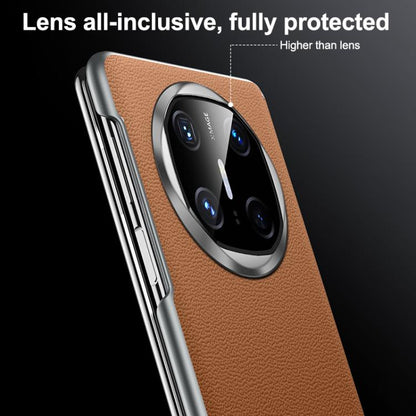 For Huawei Mate X6 SULADA Frameless Top Layer Cowhide Leather Hybrid PC Phone Case(Brown) - Huawei Cases by SULADA | Online Shopping UK | buy2fix